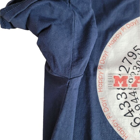 Math T Shirt Kids Unisex Blue XL Happy Pi Day Short Sleeve 3.14 March 14 Crew - Picture 6 of 6